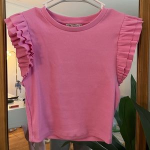 Zara Pink Ruffle Tank